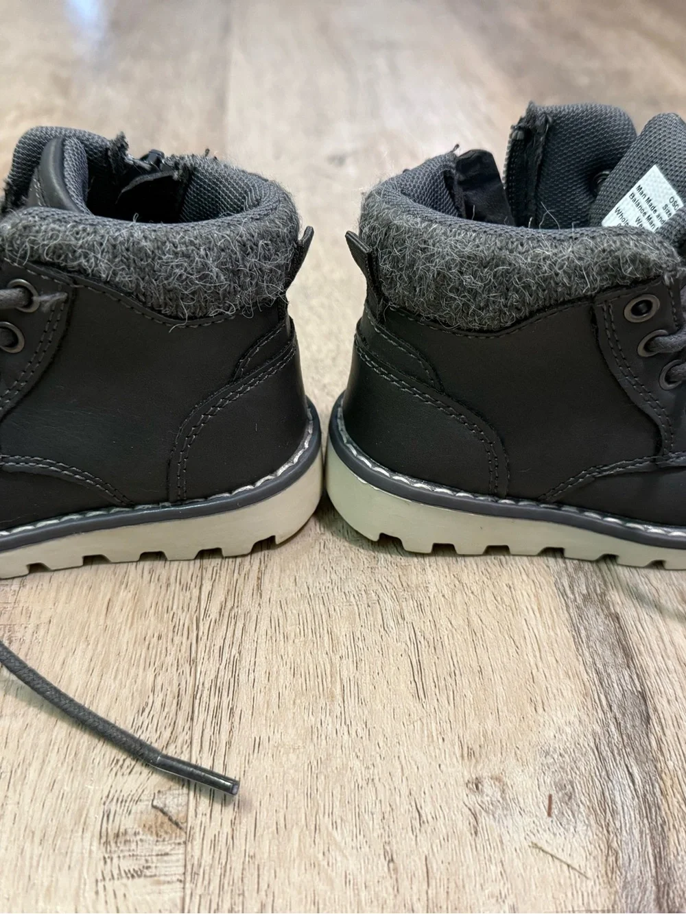 Falls Creek Kids Gray Lace-Up Ankle Dress Boots Size 6T